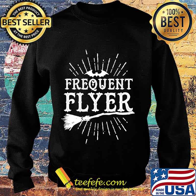 Frequent Flyer Vintage Bat And Witch Halloween Party T-Shirt Sweater Frequent Flyer Vintage Bat And Witch Halloween Party T-Shirt Sweater