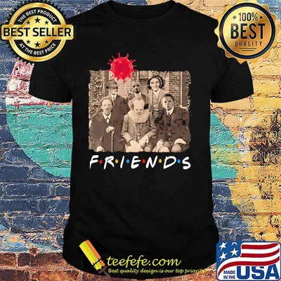 Friends halloween horror characters shirt
