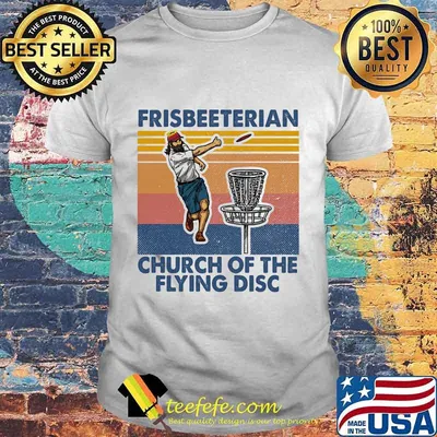 Frisbeeterian church of the flying disc vintage retro shirt