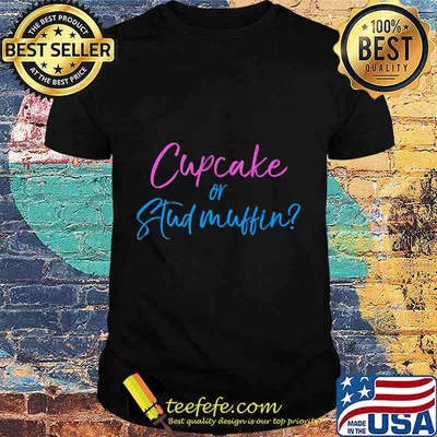 Funny Gender Reveal Family Shirts Cupcake or Stud Muffin Premium T-Shirt