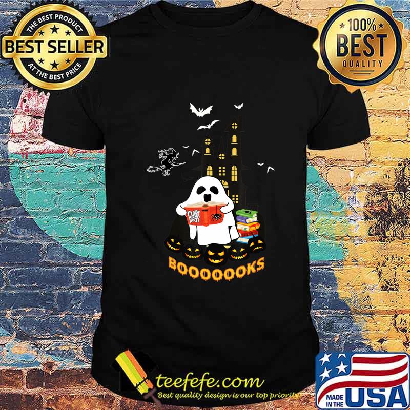 Funny Halloween Ghost Reads Booooooks boo read books Gift T-Shirt