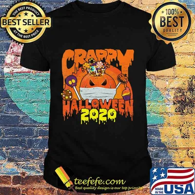 Funny Pumpkin Wearing A Mask 2020 Halloween Jack O Lantern T-Shirt
