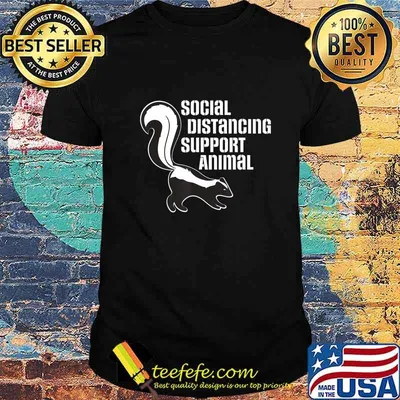Funny Sarcastic Social Distancing Support Expert Pet Skunk T-Shirt