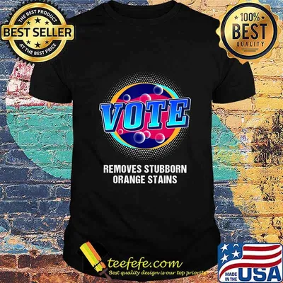 Funny Vote Detergent Removes Stubborn Orange Stains T-Shirt