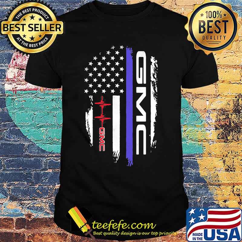 Gmc logo heartbeat american flag shirt Gmc logo heartbeat american flag shirt
