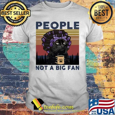Grandma black Cat people not a big fan vintage retro shirt