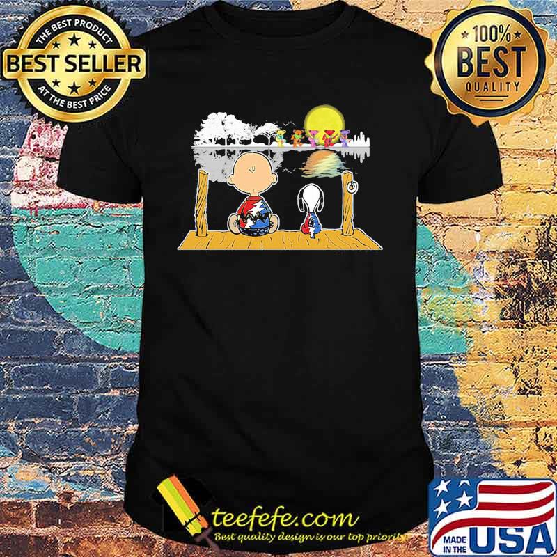 Grateful dead band charlie brown and snoopy seeing bears shirt Grateful dead band charlie brown and snoopy seeing bears shirt