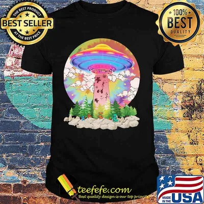 Grateful dead bear weed ufo hippie shirt