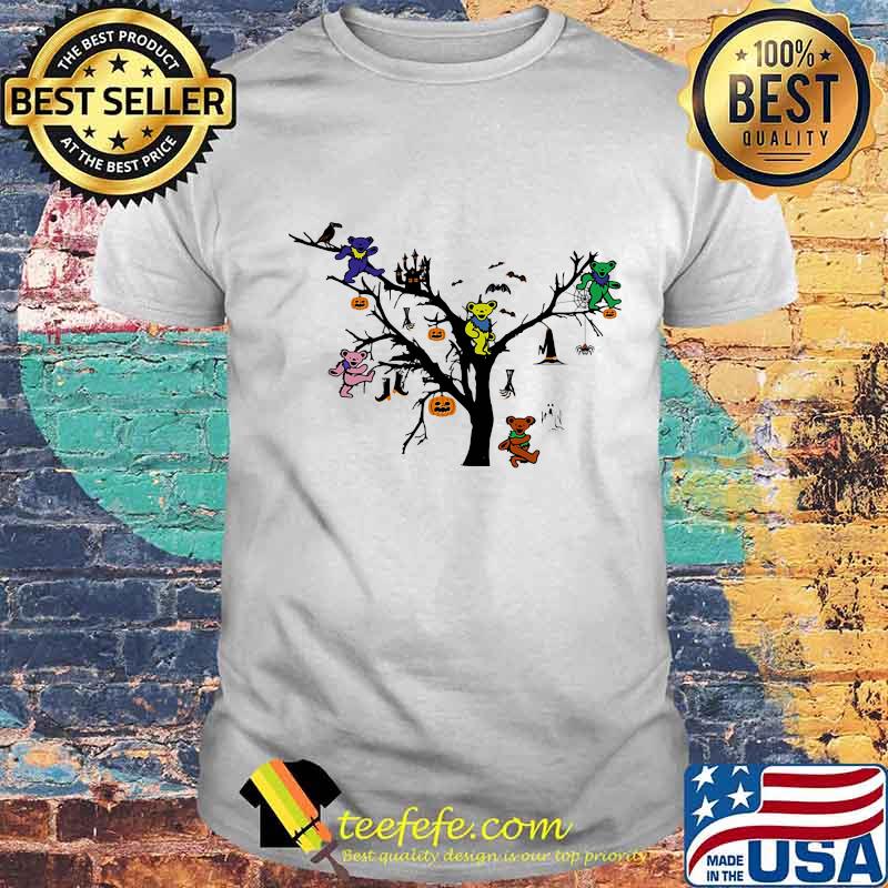 Grateful dead bears pumpkins halloween tree shirt Grateful dead bears pumpkins halloween tree shirt