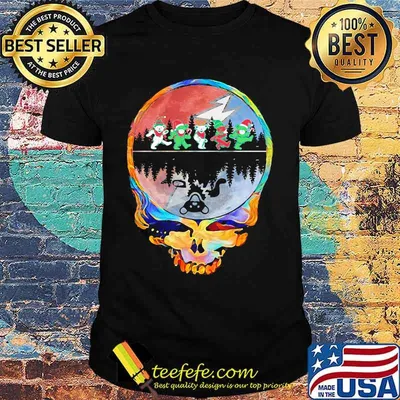 Grateful dead bears santa merry christmas shirt