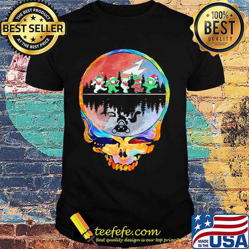 Grateful dead bears santa merry christmas shirt
