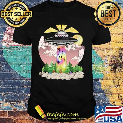 Grateful dead bears weed ufo lights shirt