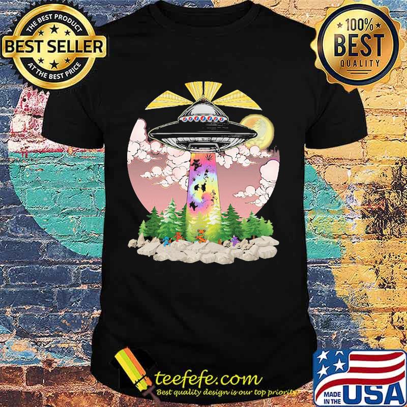 Grateful dead bears weed ufo lights shirt