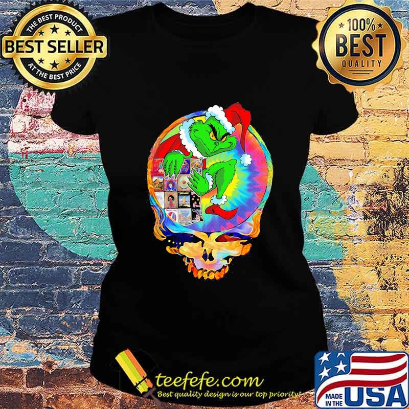 Grateful dead grinch santa merry christmas s Ladies tee Grateful dead grinch santa merry christmas s Ladies tee