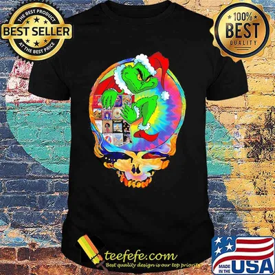 Grateful dead grinch santa merry christmas shirt