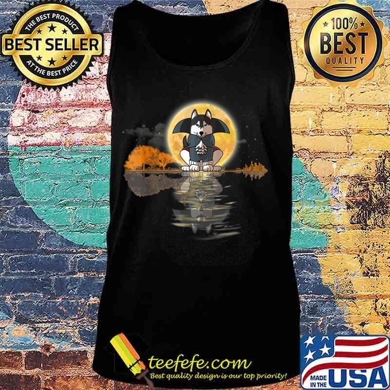 Guitar Lake Halloween Scary Husky with Moon T-Shirt Tank top Guitar Lake Halloween Scary Husky with Moon T-Shirt Tank top