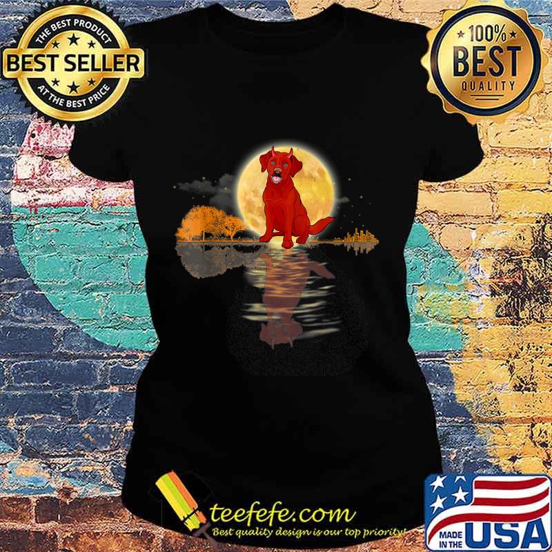 Guitar Lake Halloween Scary Labrador with Moon T-Shirt Ladies tee Guitar Lake Halloween Scary Labrador with Moon T-Shirt Ladies tee