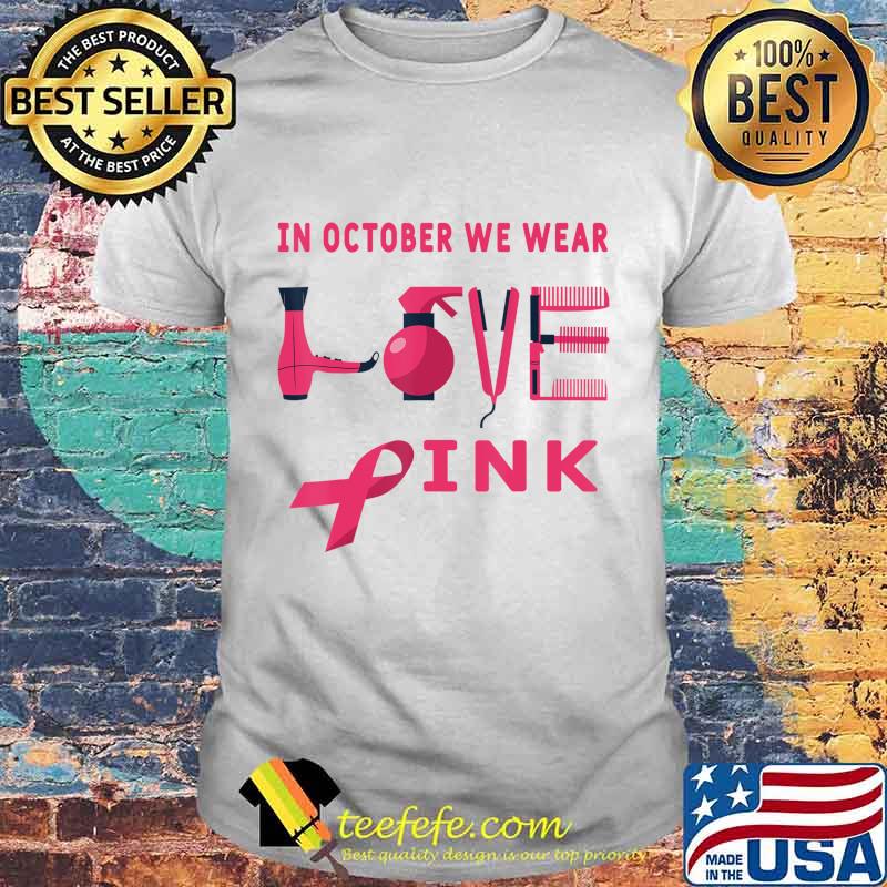 Hairstylist Breast Cancer Awareness Halloween Hairdresser T-Shirt