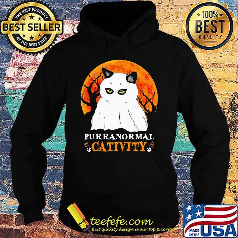 Halloween black cat boo purranormal cativity sunset s Hoodie Halloween black cat boo purranormal cativity sunset s Hoodie