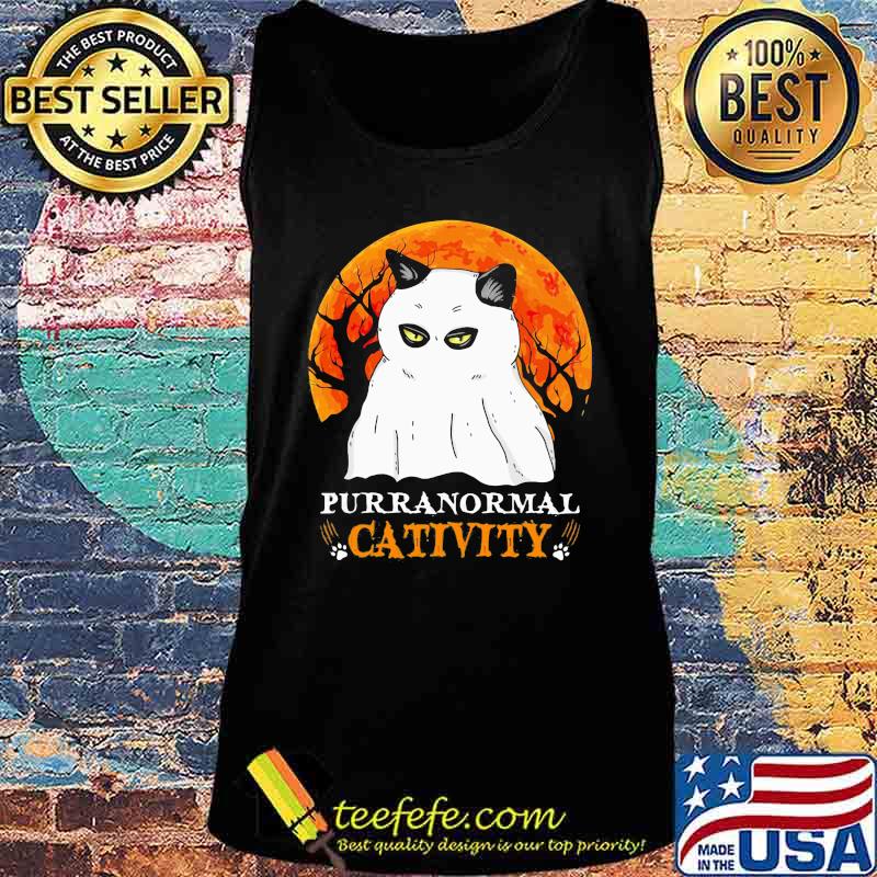 Halloween black cat boo purranormal cativity sunset s Tank top Halloween black cat boo purranormal cativity sunset s Tank top