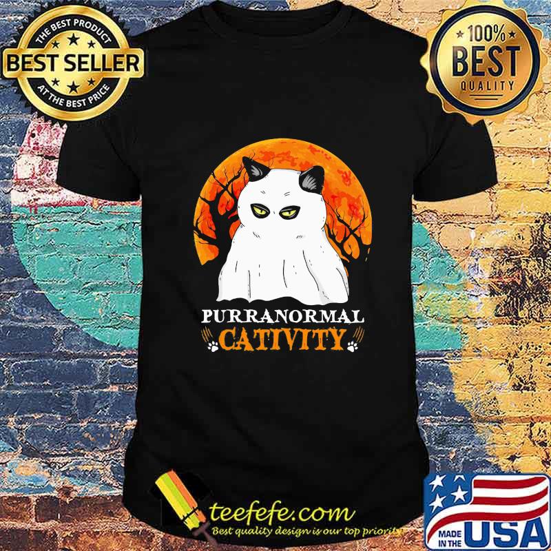 Halloween black cat boo purranormal cativity sunset shirt Halloween black cat boo purranormal cativity sunset shirt