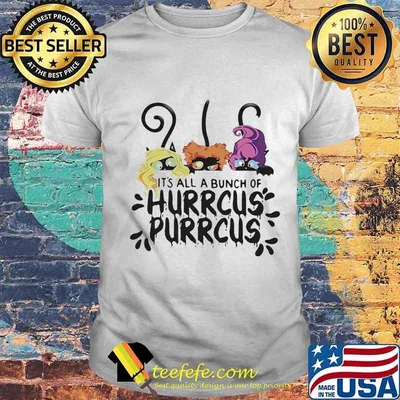 Halloween cat hocus pocus it's all a bunch of hurrcus purrucs shirt