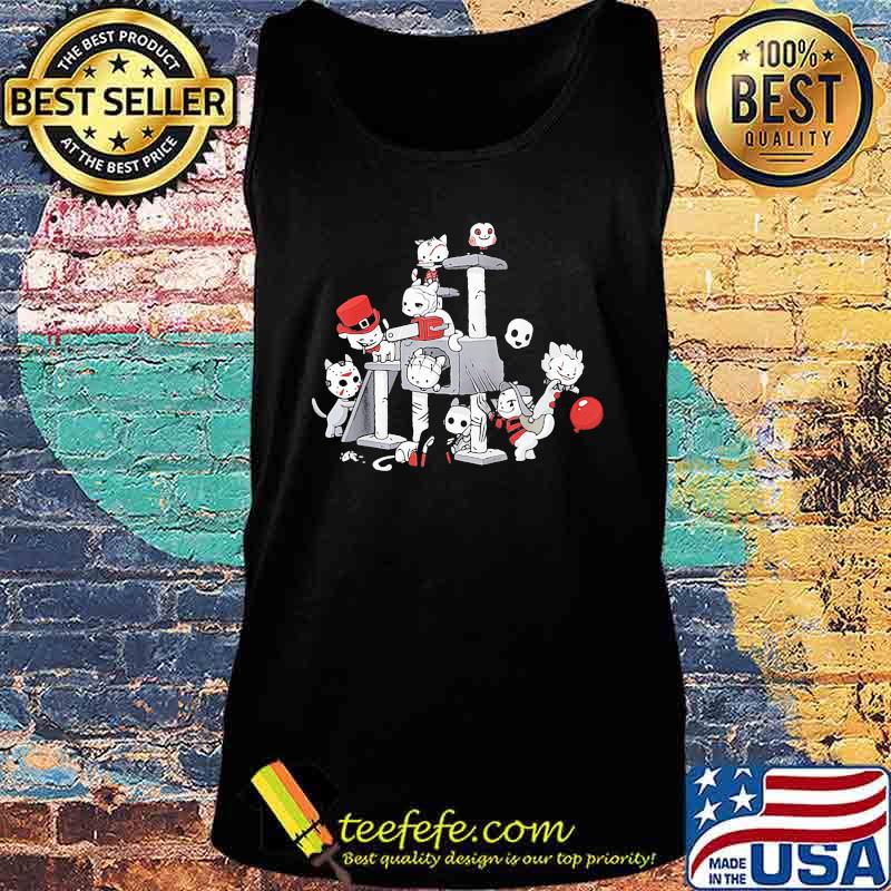 Halloween cat horror characters playing game s Tank top Halloween cat horror characters playing game s Tank top