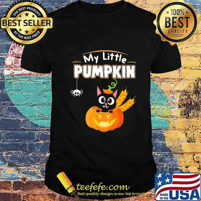 Halloween cat my little pumpkin shirt
