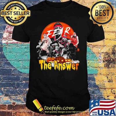 Halloween fear the answer basketball sunset shirt
