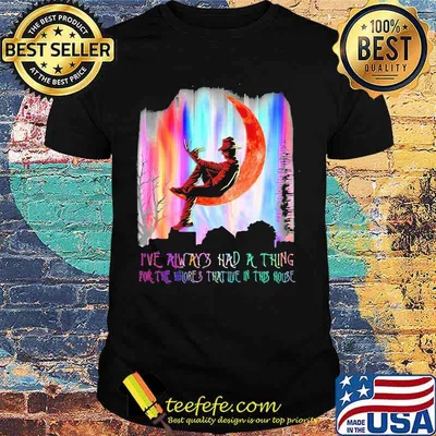 Halloween freddy krueger i've always had a thing for the whales that live in this love moon shirt