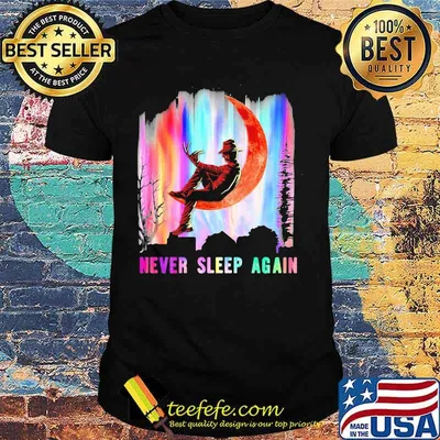 Halloween freddy krueger never sleep again moon shirt