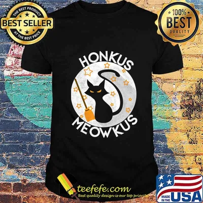 Halloween Funny Honkus Meowkus Cat T-Shirt