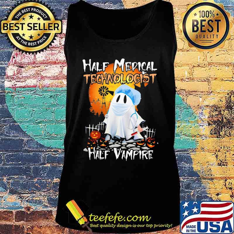 Halloween ghost half medical technologist half vampire s Tank top Halloween ghost half medical technologist half vampire s Tank top