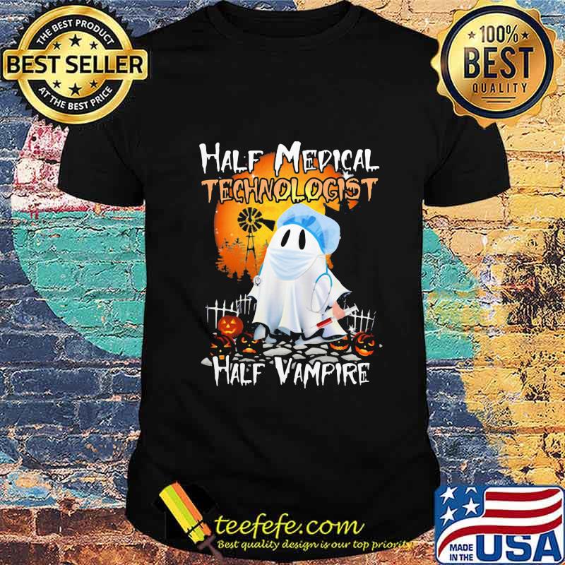 Halloween ghost half medical technologist half vampire shirt Halloween ghost half medical technologist half vampire shirt