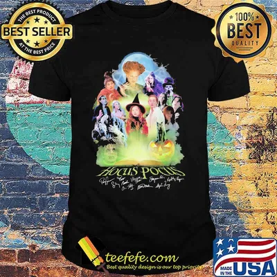Halloween hocus pocus characters signatures shirt