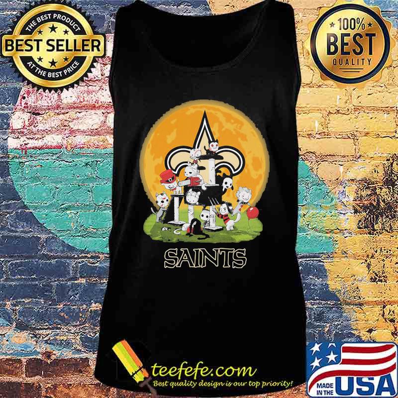 Halloween horror characters cats new orleans saints moon s Tank top Halloween horror characters cats new orleans saints moon s Tank top