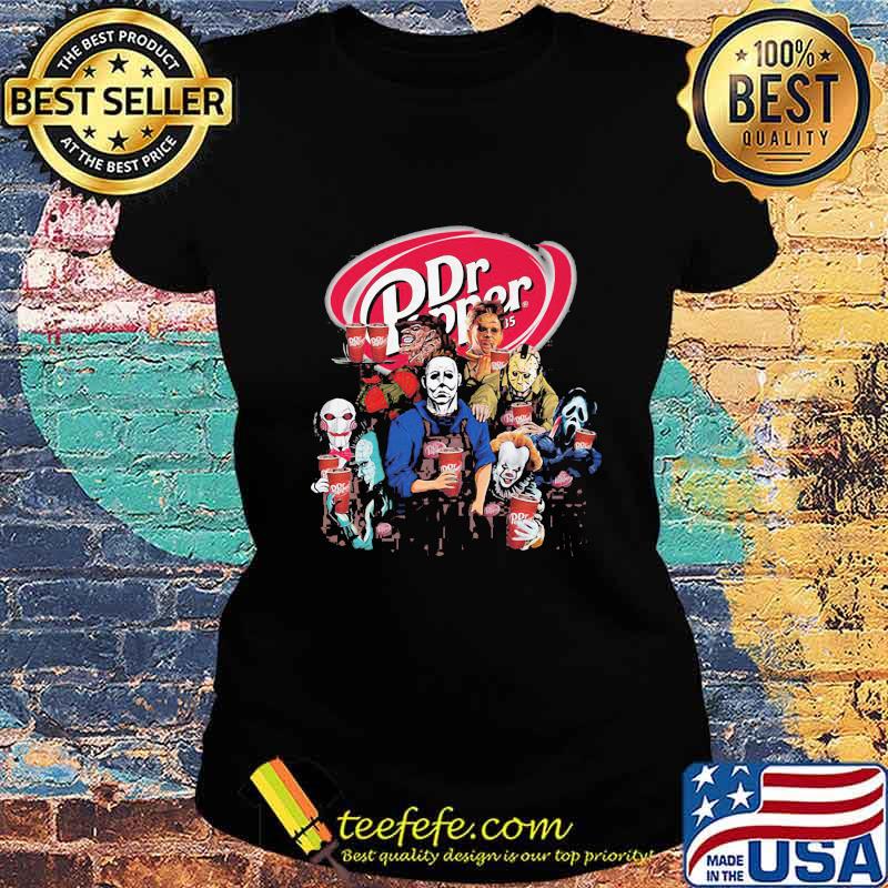 Halloween horror characters dr pepper logo s Ladies tee Halloween horror characters dr pepper logo s Ladies tee