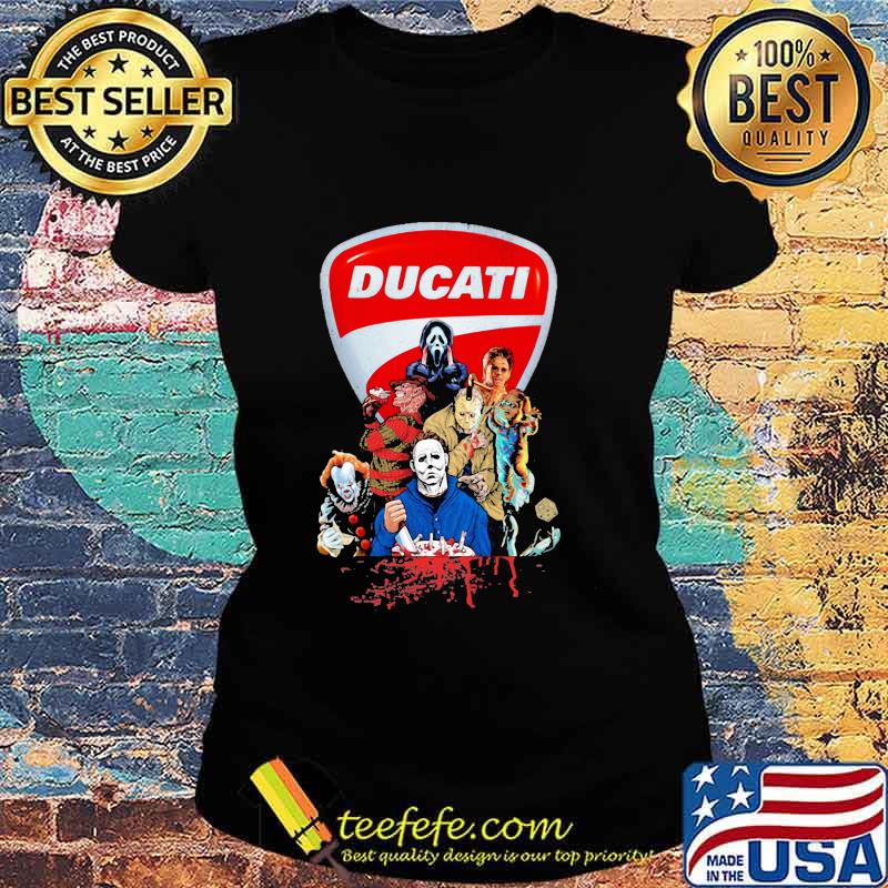 Halloween horror characters ducati logo s Ladies tee Halloween horror characters ducati logo s Ladies tee