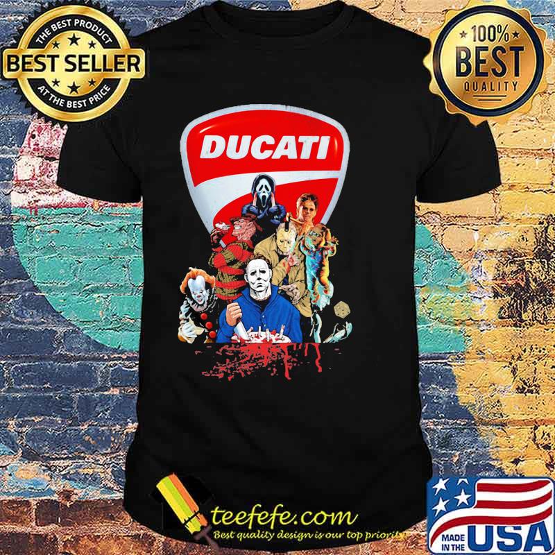 Halloween horror characters ducati logo shirt Halloween horror characters ducati logo shirt