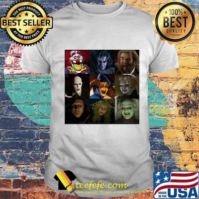 Halloween horror characters face shirt