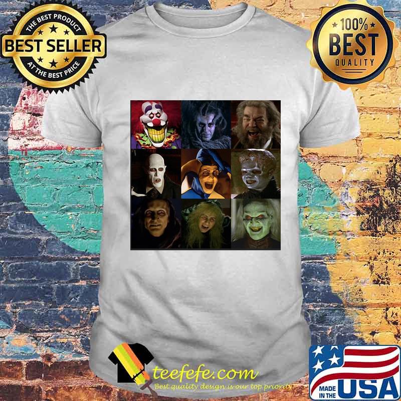Halloween horror characters face shirt