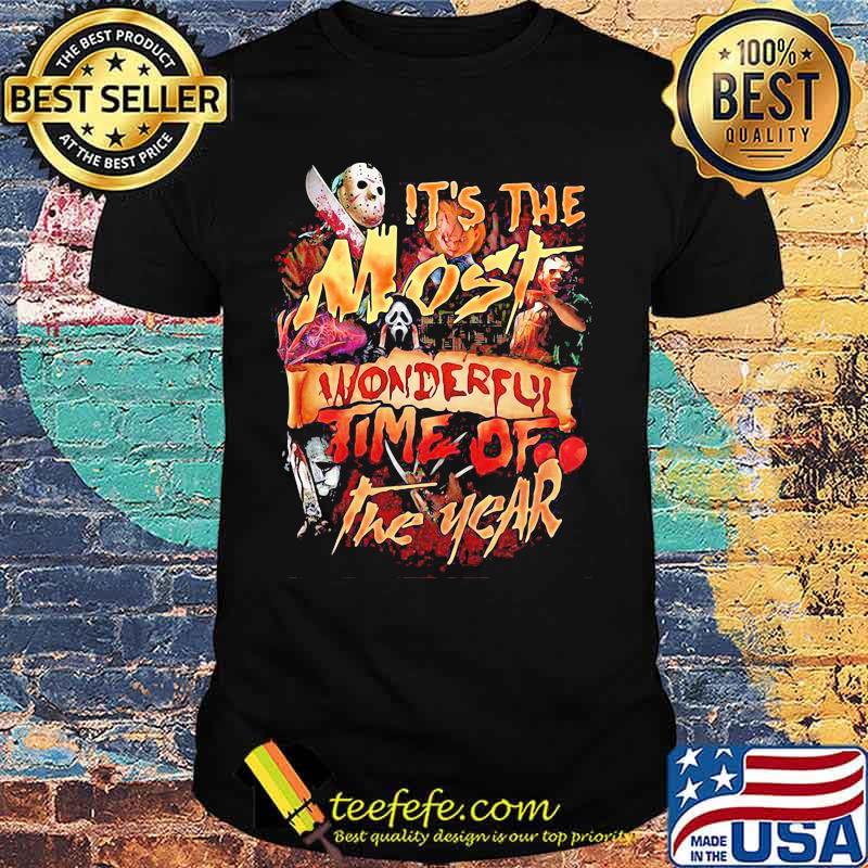 Halloween horror characters it's the most wonderful time of the year shirt