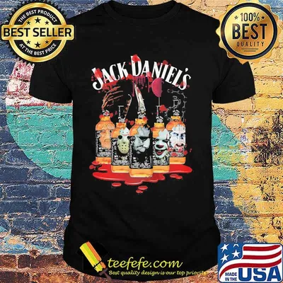 Halloween horror characters jack daniels shirt