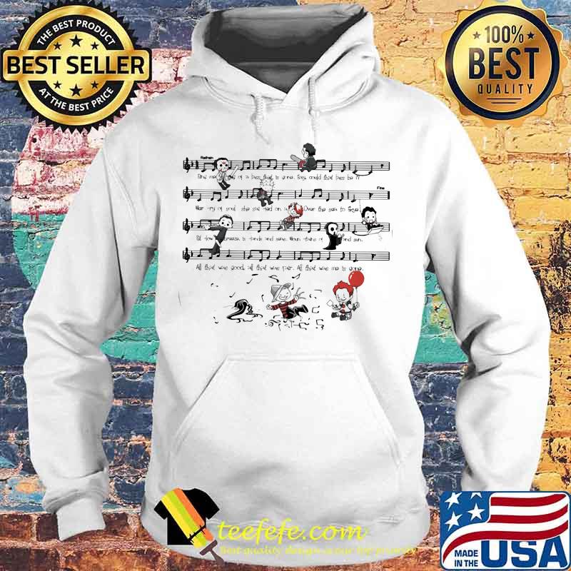 Halloween horror characters musical score s Hoodie Halloween horror characters musical score s Hoodie