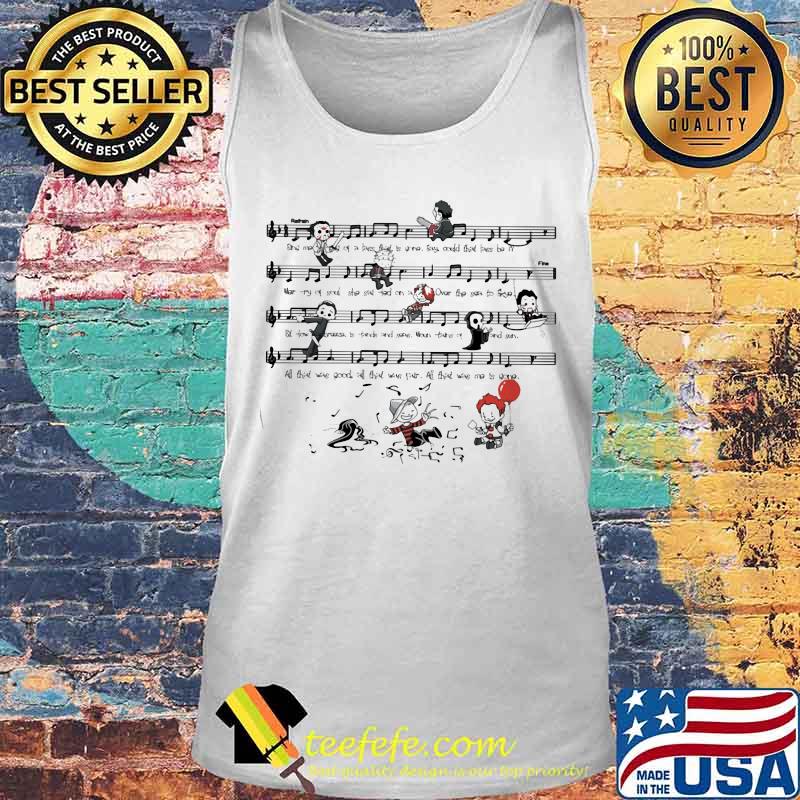Halloween horror characters musical score s Tank top Halloween horror characters musical score s Tank top