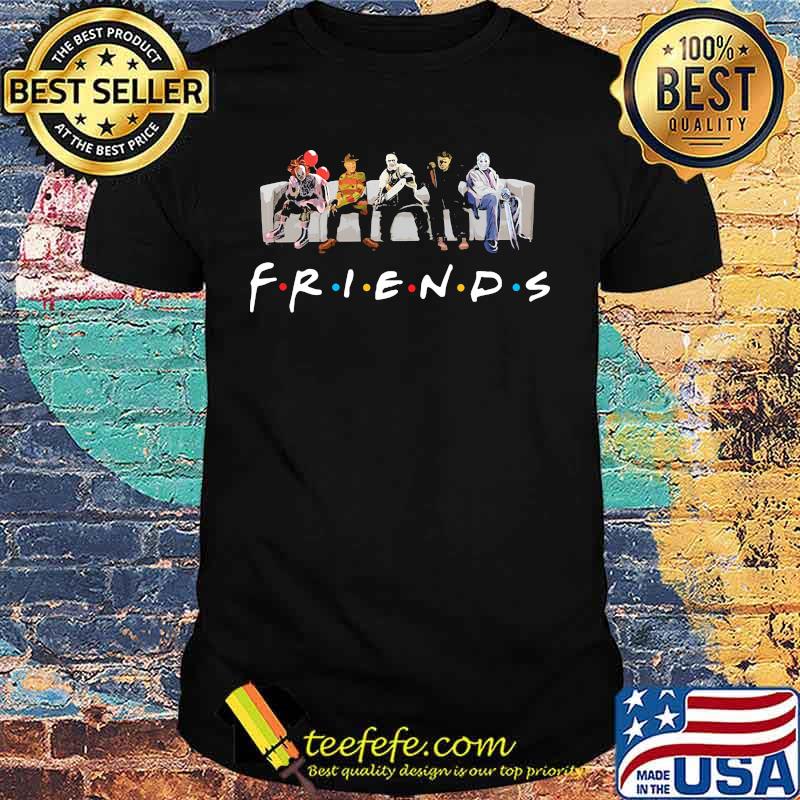 Halloween horror characters sitting sofa friends shirt Halloween horror characters sitting sofa friends shirt