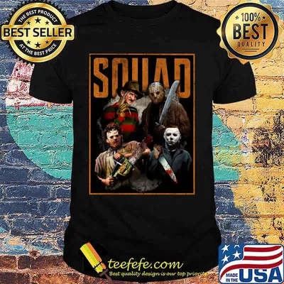 Halloween horror characters squad shirt