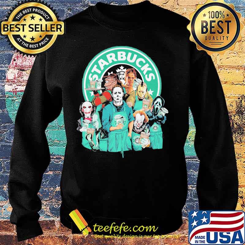 Halloween horror characters starbuck coffee logo s Sweater Halloween horror characters starbuck coffee logo s Sweater