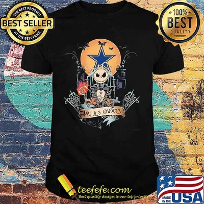 Halloween jack skellington dallas cowboys moon shirt