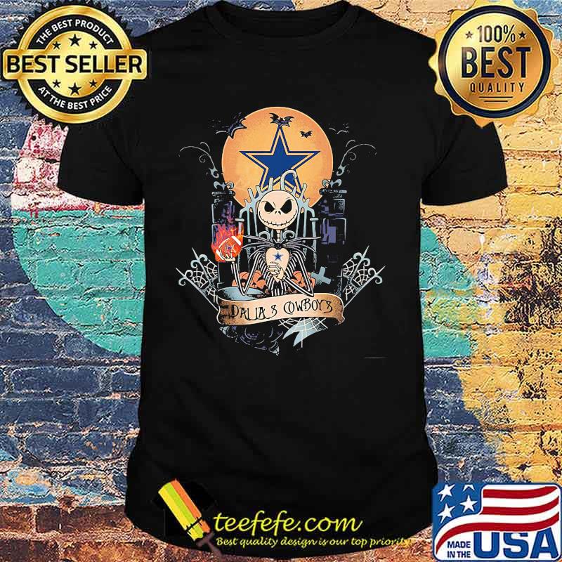 Halloween jack skellington dallas cowboys moon shirt